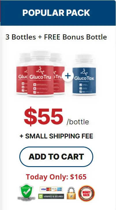 gluco-tru-3+1-bottles-price-just-$55/Bottle-Only!